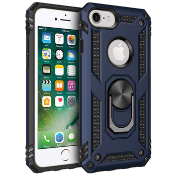Microsonic Apple iPhone 8 Kılıf Military Ring Holder Lacivert Microsonic Apple iPhone 8 Kılıf Military Ring Holder Lacivert
