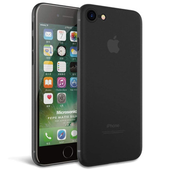 Microsonic Apple iPhone 8 Kılıf Peipe Matte Silicone Siyah
