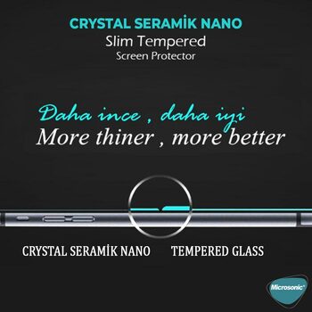 Microsonic Apple iPhone 8 Plus Crystal Seramik Nano Ekran Koruyucu Siyah (2 Adet)