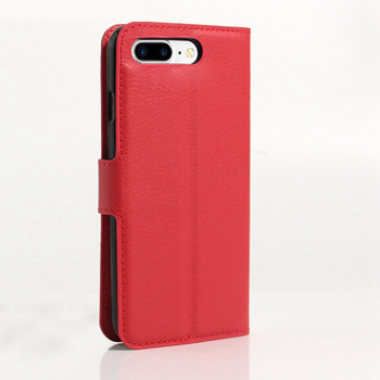 Microsonic Apple iPhone 8 Plus Cüzdanlı Deri Kılıf Kırmızı