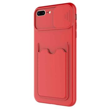Microsonic Apple iPhone 8 Plus Kılıf Inside Card Slot Kırmızı