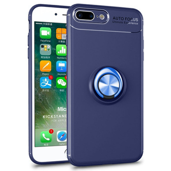 Microsonic Apple iPhone 8 Plus Kılıf Kickstand Ring Holder Lacivert Microsonic Apple iPhone 8 Plus Kılıf Kickstand Ring Holder Lacivert