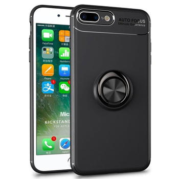 Microsonic Apple iPhone 8 Plus Kılıf Kickstand Ring Holder Siyah Microsonic Apple iPhone 8 Plus Kılıf Kickstand Ring Holder Siyah
