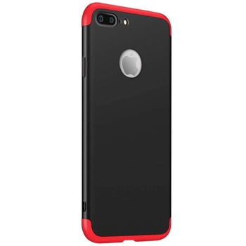 Microsonic Apple iPhone 8 Plus Kılıf Double Dip 360 Protective Siyah Kırmızı