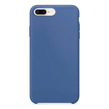 Microsonic Apple iPhone 8 Plus Kılıf Liquid Lansman Silikon Çini Mavisi