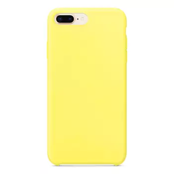 Microsonic Apple iPhone 8 Plus Kılıf Liquid Lansman Silikon Güneş Sarısı