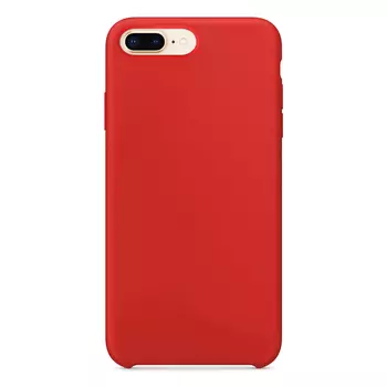 Microsonic Apple iPhone 8 Plus Kılıf Liquid Lansman Silikon Kırmızı