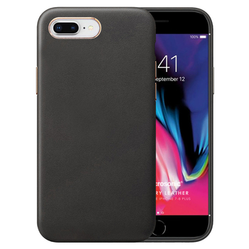 Microsonic Apple iPhone 8 Plus Kılıf Luxury Leather Siyah