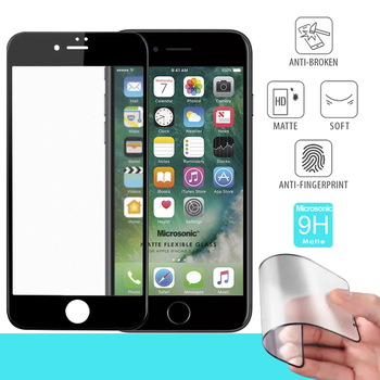 Microsonic Apple iPhone 8 Plus Matte Flexible Ekran Koruyucu Siyah