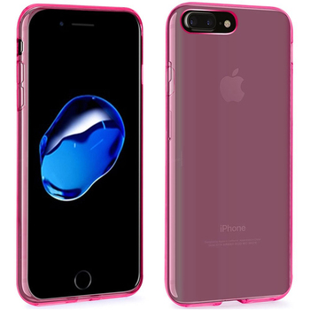 Microsonic Apple iPhone 8 Plus Kılıf Transparent Soft Pembe