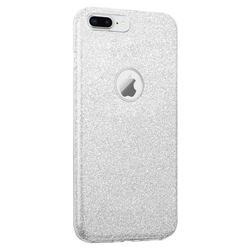 Microsonic Apple iPhone 8 Plus Kılıf Sparkle Shiny Gümüş