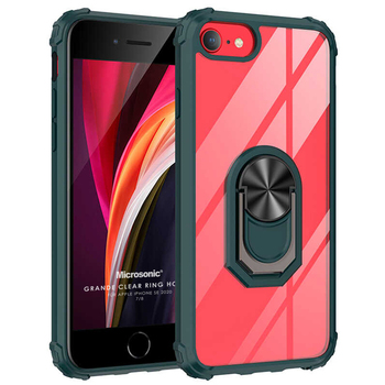 Microsonic Apple iPhone SE 2020 Kılıf Grande Clear Ring Holder Yeşil Microsonic Apple iPhone SE 2020 Kılıf Grande Clear Ring Holder Yeşil