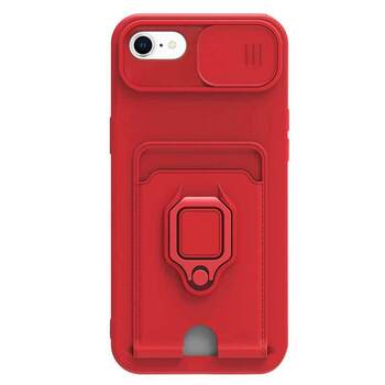 Microsonic Apple iPhone SE 2020 Kılıf Multifunction Silicone Kırmızı