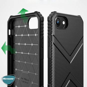 Microsonic Apple iPhone SE 2022 Kılıf Diamond Shield Yeşil