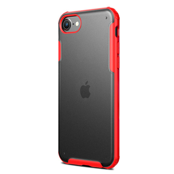 Microsonic Apple iPhone SE 2022 Kılıf Frosted Frame Kırmızı