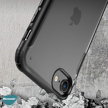 Microsonic Apple iPhone SE 2022 Kılıf Frosted Frame Lacivert