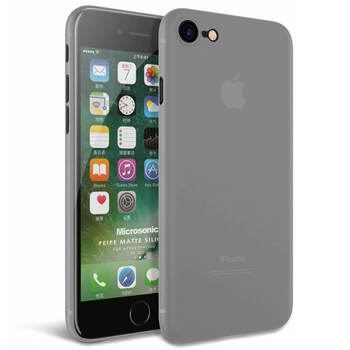 Microsonic Apple iPhone SE 2022 Kılıf Peipe Matte Silicone Gri