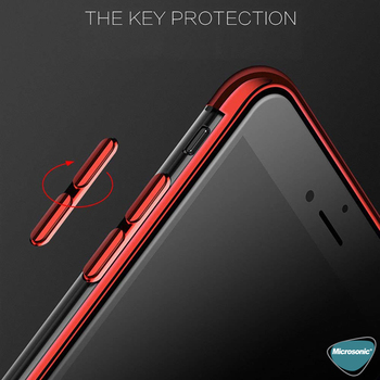Microsonic Apple iPhone SE 2022 Kılıf Skyfall Transparent Clear Kırmızı
