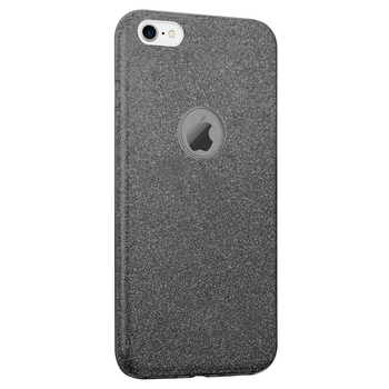 Microsonic Apple iPhone SE 2022 Kılıf Sparkle Shiny Siyah