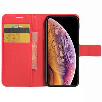 Microsonic Apple iPhone X Cüzdanlı Deri Kılıf Kırmızı