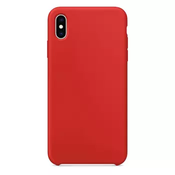 Microsonic Apple iPhone X Kılıf Liquid Lansman Silikon Kırmızı
