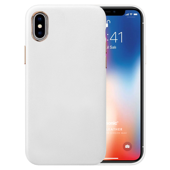 Microsonic Apple iPhone X Kılıf Luxury Leather Beyaz