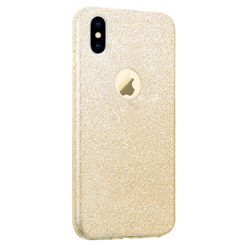 Microsonic Apple iPhone X Kılıf Sparkle Shiny Gold