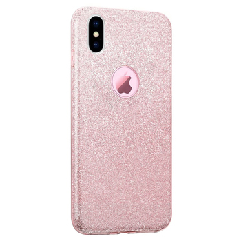 Microsonic Apple iPhone X Kılıf Sparkle Shiny Rose Gold