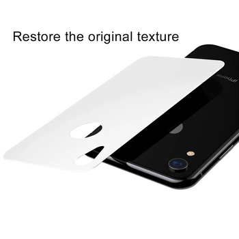 Microsonic Apple iPhone XR Arka Tam Kaplayan Temperli Cam Koruyucu Beyaz