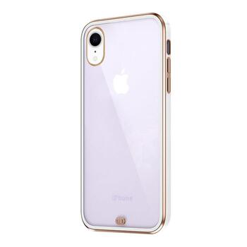 Microsonic Apple iPhone XR Kılıf Laser Plated Soft Beyaz