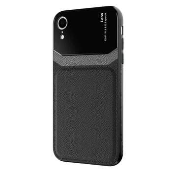 Microsonic Apple iPhone XR Kılıf Uniq Leather Siyah