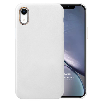 Microsonic Apple iPhone XR Kılıf Luxury Leather Beyaz