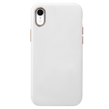 Microsonic Apple iPhone XR Kılıf Luxury Leather Beyaz