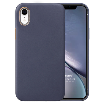 Microsonic Apple iPhone XR Kılıf Luxury Leather Lacivert