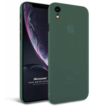 Microsonic Apple iPhone XR Kılıf Peipe Matte Silicone Yeşil