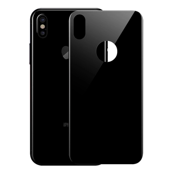 Microsonic Apple iPhone XS Arka Tam Kaplayan Temperli Cam Koruyucu Siyah