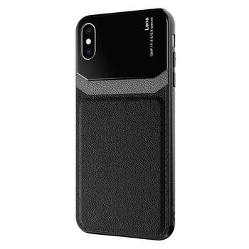 Microsonic Apple iPhone XS Kılıf Uniq Leather Siyah