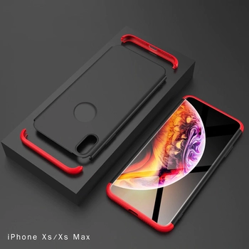 Microsonic Apple iPhone XS Max (6.5'') Kılıf Double Dip 360 Protective Gold