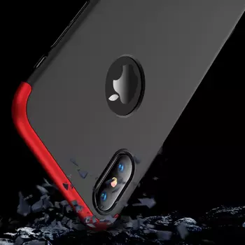 Microsonic Apple iPhone XS Max (6.5'') Kılıf Double Dip 360 Protective Kırmızı
