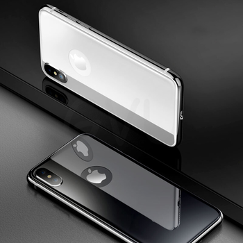 Microsonic Apple iPhone XS Max Arka Tam Kaplayan Temperli Cam Koruyucu Siyah
