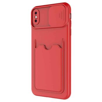 Microsonic Apple iPhone XS Max Kılıf Inside Card Slot Kırmızı