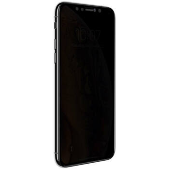 Microsonic Apple iPhone XS Max Invisible Privacy Kavisli Ekran Koruyucu Siyah