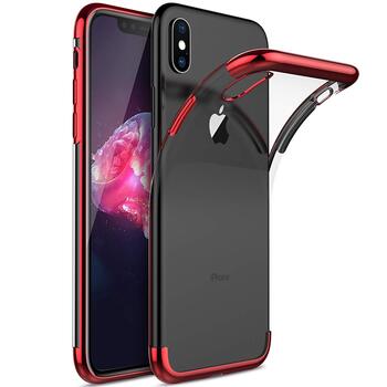 Microsonic Apple iPhone XS Max Kılıf Skyfall Transparent Clear Kırmızı Microsonic Apple iPhone XS Max Kılıf Skyfall Transparent Clear Kırmızı