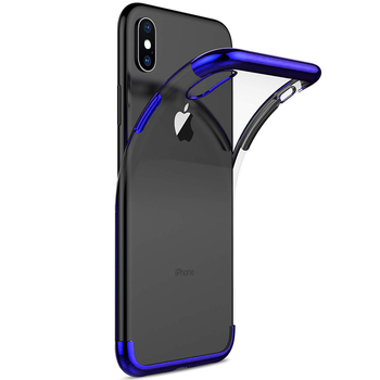 Microsonic Apple iPhone XS Max Kılıf Skyfall Transparent Clear Mavi