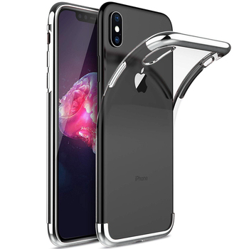 Microsonic Apple iPhone XS Kılıf Skyfall Transparent Clear Gümüş