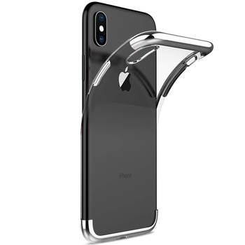 Microsonic Apple iPhone XS Kılıf Skyfall Transparent Clear Gümüş