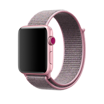 Microsonic Apple Watch 3 42mm Nylon Loop Kordon Rose Gold Microsonic Apple Watch 3 42mm Nylon Loop Kordon Rose Gold