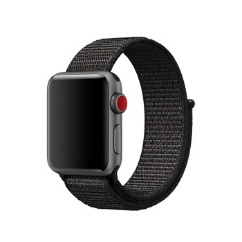 Microsonic Apple Watch 3 42mm Nylon Loop Kordon Siyah Microsonic Apple Watch 3 42mm Nylon Loop Kordon Siyah