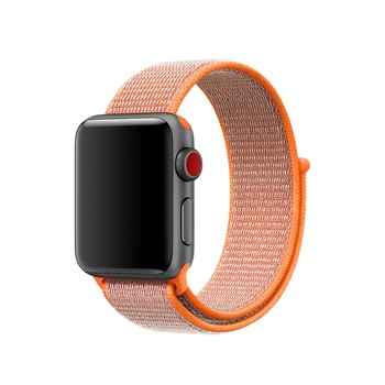 Microsonic Apple Watch 3 42mm Nylon Loop Kordon Turuncu Microsonic Apple Watch 3 42mm Nylon Loop Kordon Turuncu