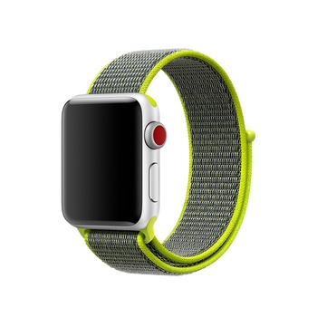 Microsonic Apple Watch 3 42mm Nylon Loop Kordon Yeşil